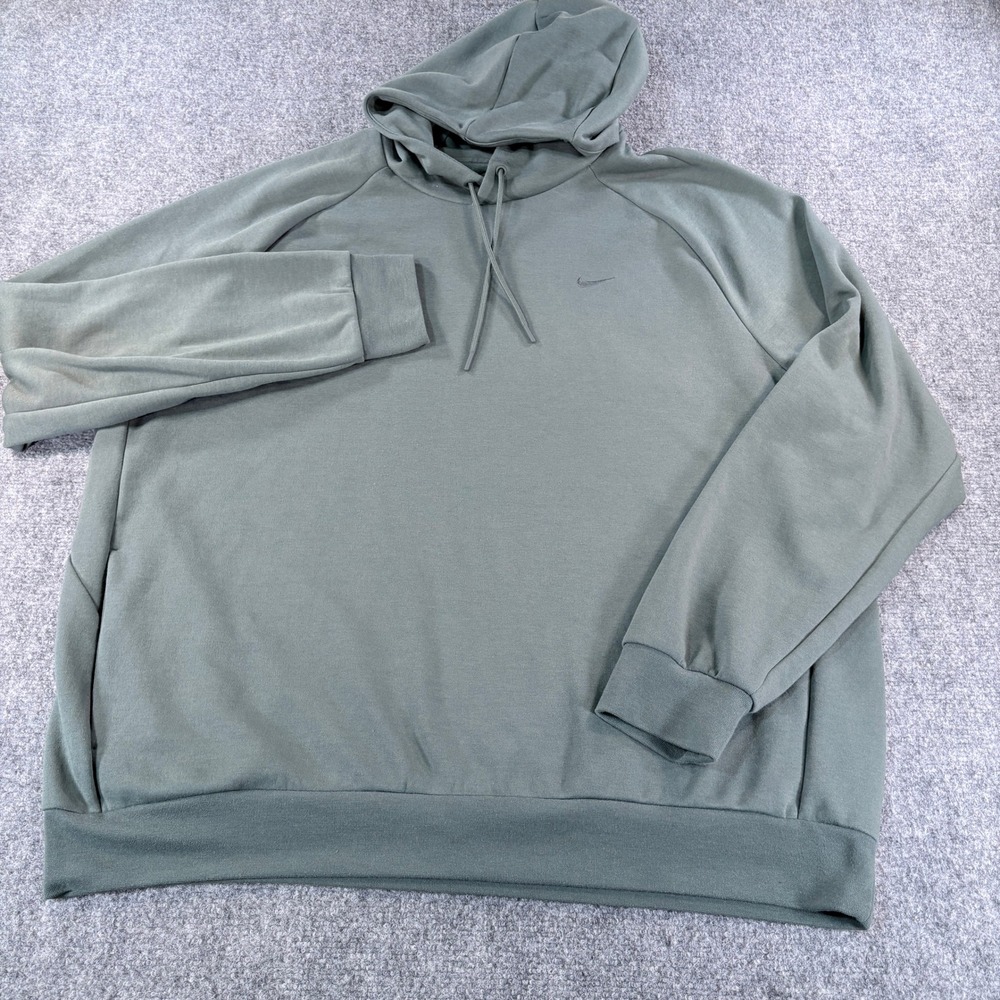 Nike Dri-FIT Training Hoodie Mens 2XL Sage Green Pullover FZ0969-338